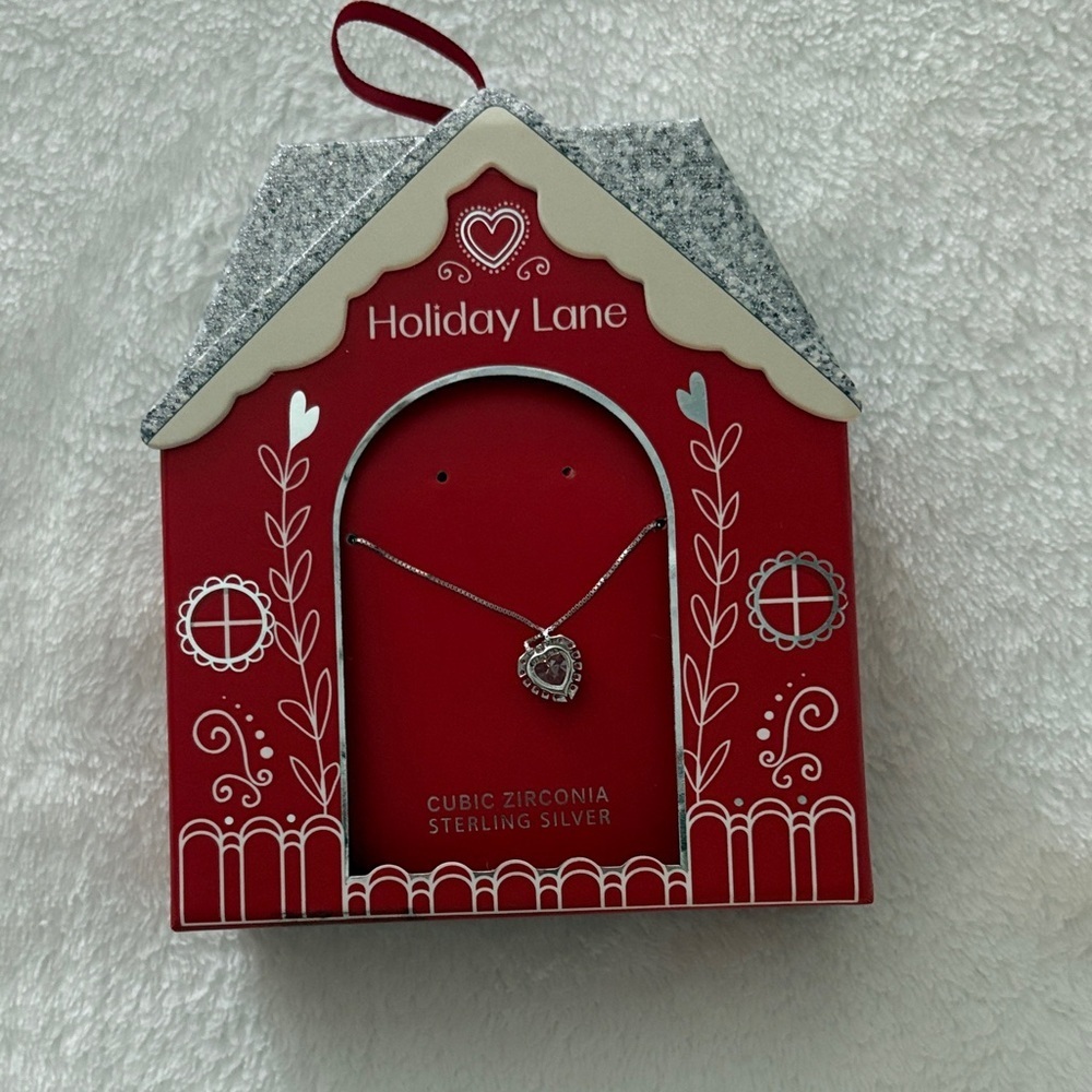 Red and Silver Heart Necklace